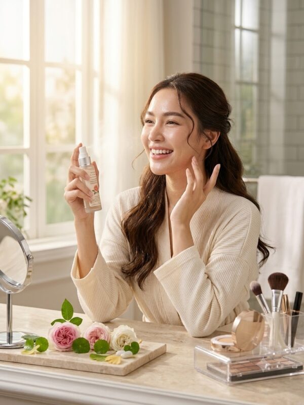 Rose Water Face Mist 100% Using before make up